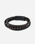 Pulsera de Cuero Trenzado Estilo Étnico