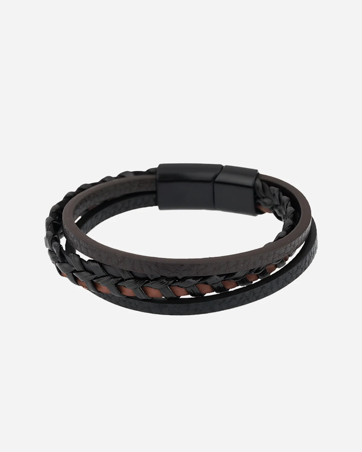 Pulsera de Cuero Trenzado Estilo Étnico