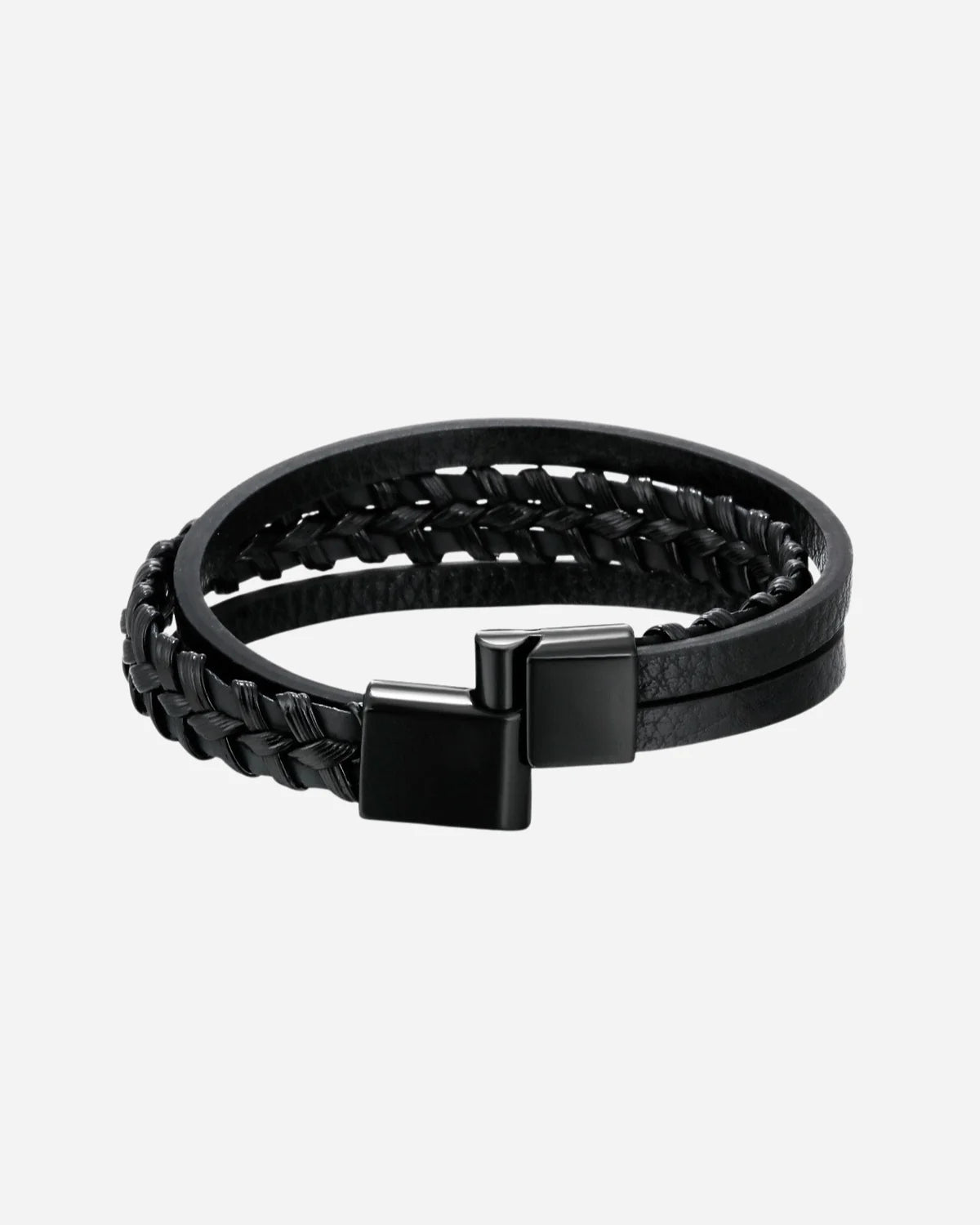 Pulsera de Cuero Trenzado Estilo Étnico