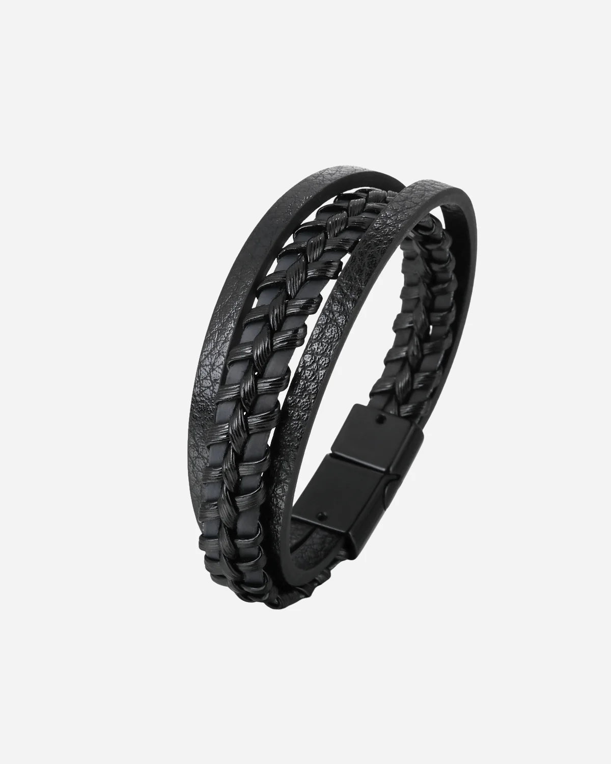 Pulsera de Cuero Trenzado Estilo Étnico