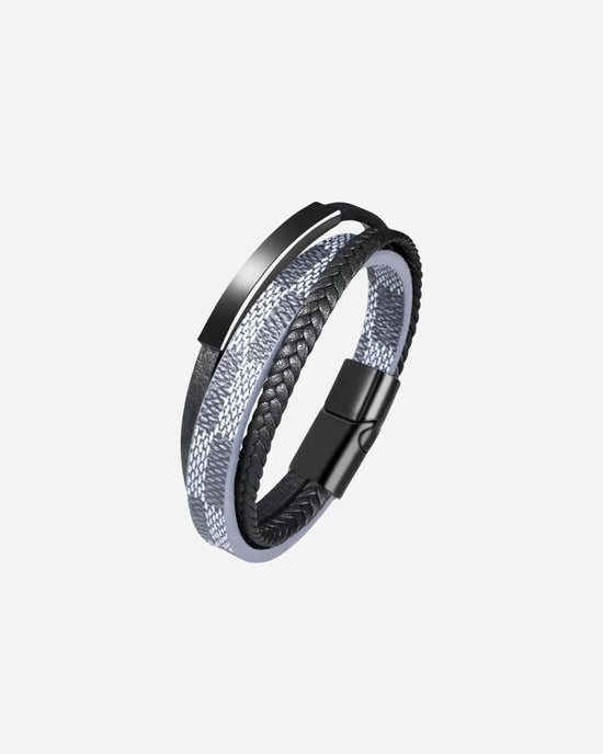 Pulsera de Cuero Patrón Retro