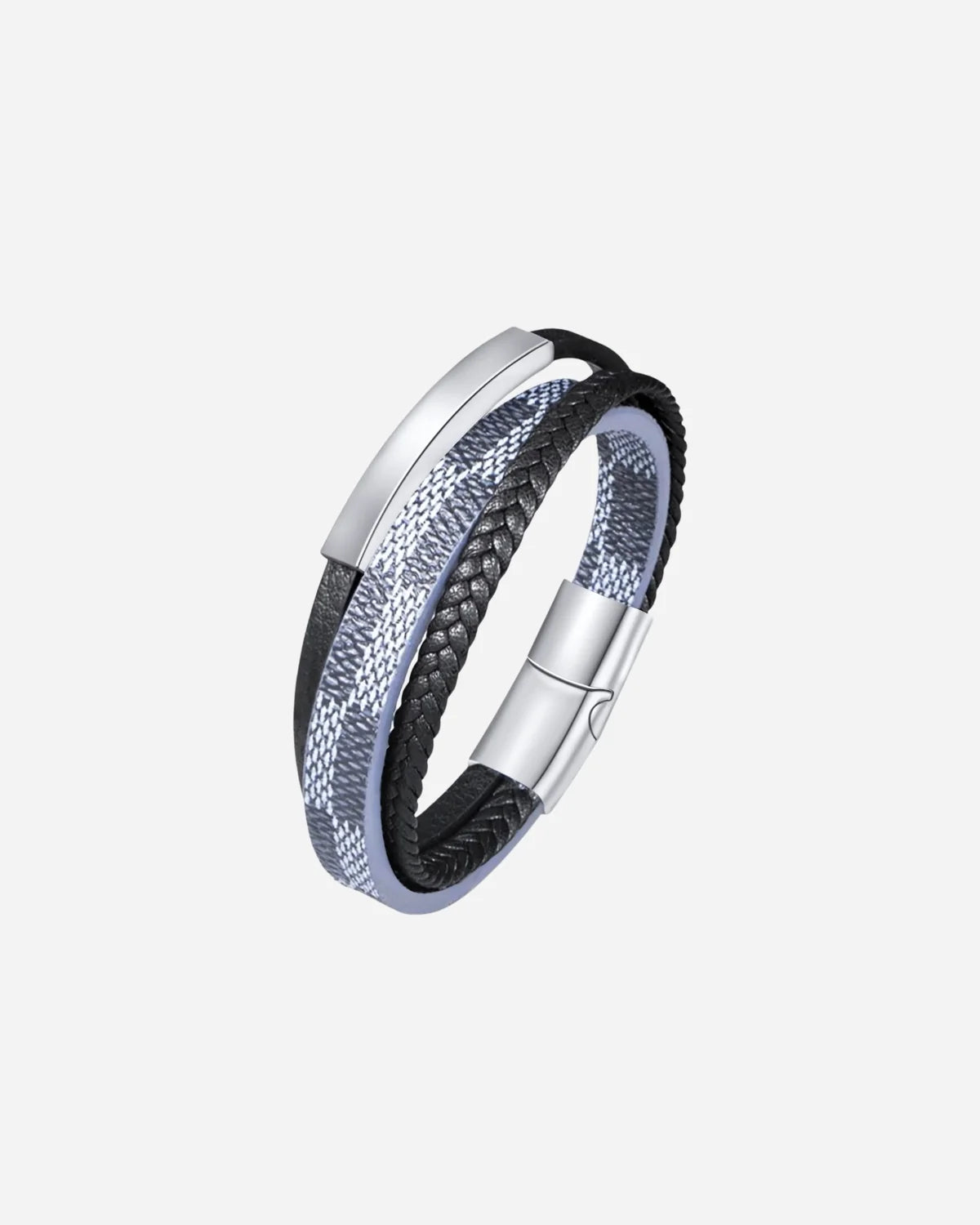 Pulsera de Cuero Patrón Retro