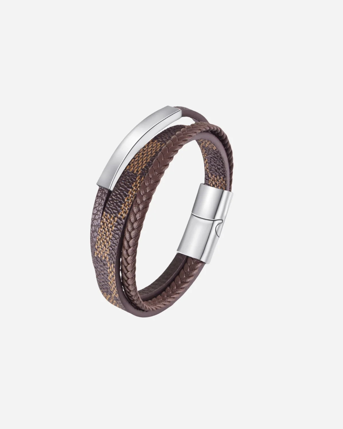Pulsera de Cuero Patrón Retro