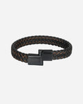 Pulsera de Cuero Trenzado Doble Color
