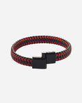 Pulsera de Cuero Trenzado Doble Color