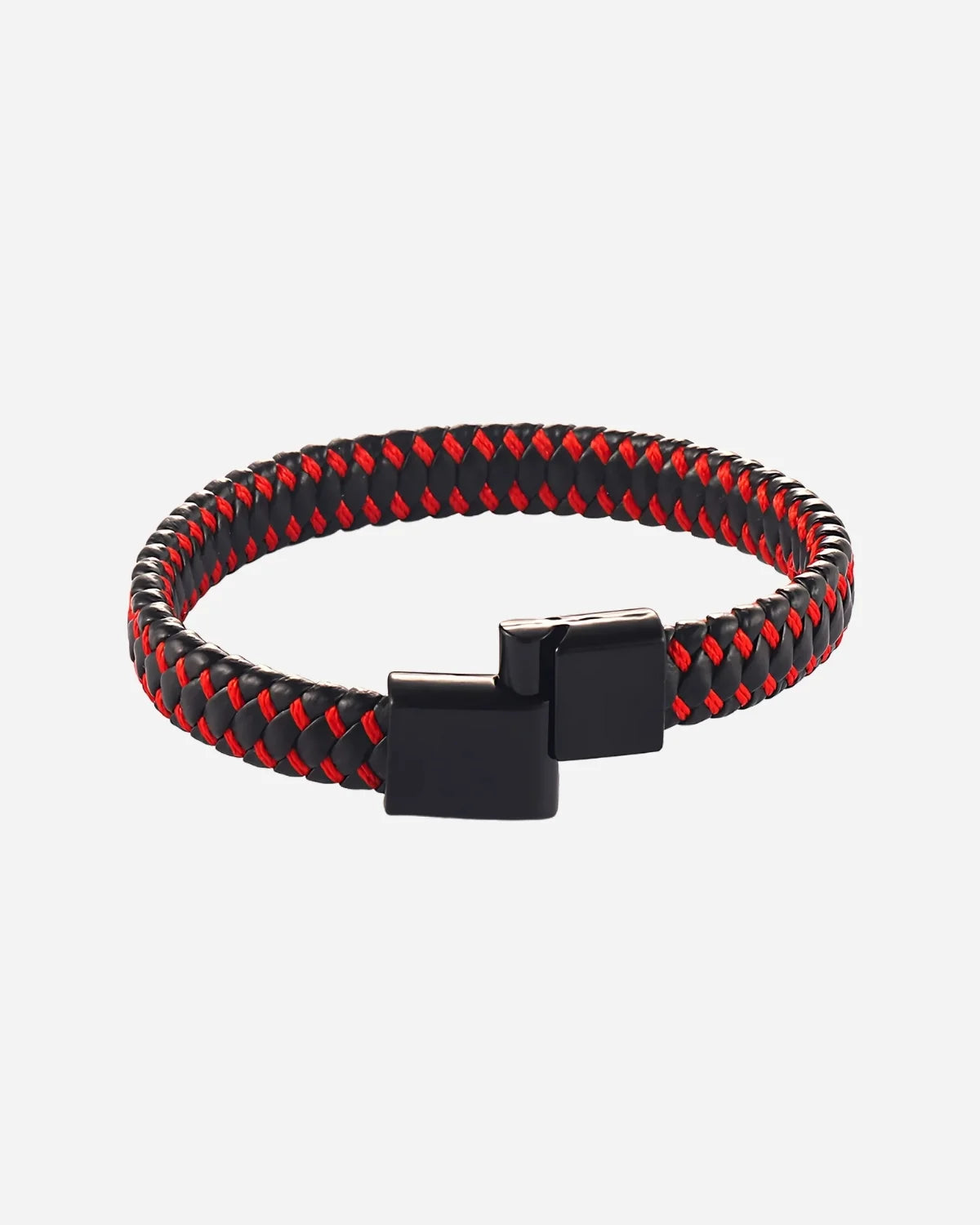 Pulsera de Cuero Trenzado Doble Color