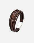 Pulsera Trenzada de Cuero Vintage – Estilo Étnico Unisex
