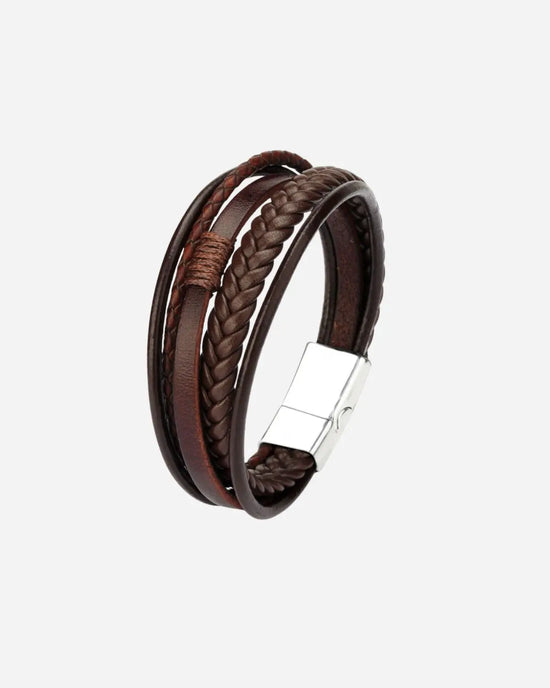 Pulsera Trenzada de Cuero Vintage – Estilo Étnico Unisex