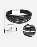 Pulsera Trenzada de Cuero Vintage – Estilo Étnico Unisex