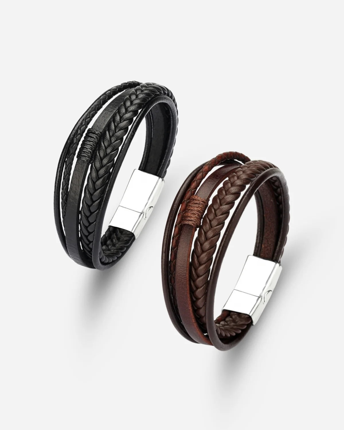 Pulsera Trenzada de Cuero Vintage – Estilo Étnico Unisex