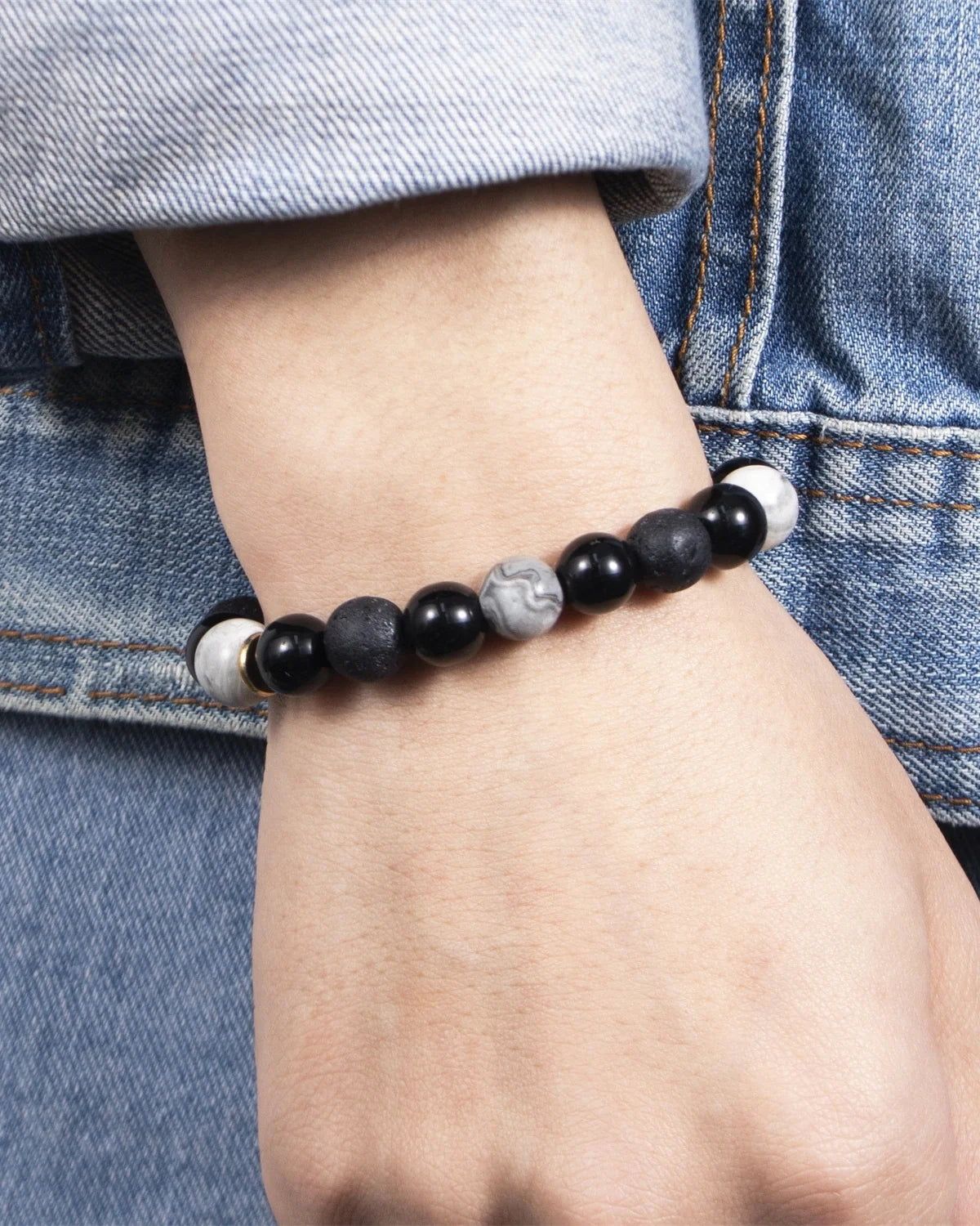 Set de Pulseras para Parejas de Piedras Naturales