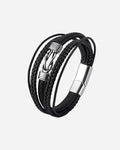 Pulsera de Cuero con Simbolo de Infinito Estilo Punk