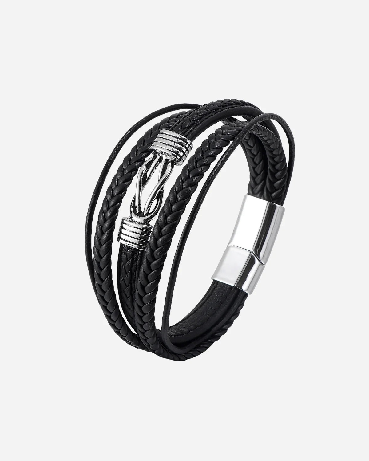 Pulsera de Cuero con Simbolo de Infinito Estilo Punk