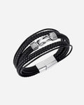 Pulsera de Cuero con Simbolo de Infinito Estilo Punk