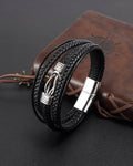 Pulsera de Cuero con Simbolo de Infinito Estilo Punk