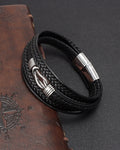 Pulsera de Cuero con Simbolo de Infinito Estilo Punk