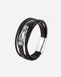 Pulsera de Cuero con Simbolo de Infinito Estilo Punk