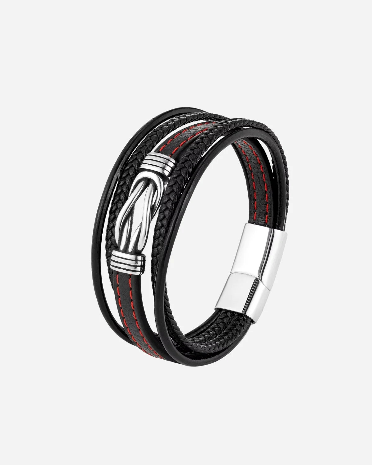 Pulsera de Cuero con Simbolo de Infinito Estilo Punk